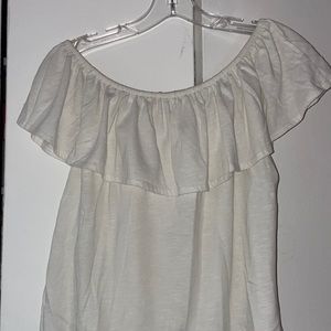off the shoulder white blouse
